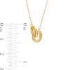 Thumbnail Image 3 of Vera Wang Love Collection Wedding Party Gifts Interlocking Circles Necklace in 14K Gold Vermeil
