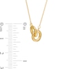 Thumbnail Image 4 of Vera Wang Love Collection Wedding Party Gifts Interlocking Circles Necklace in 14K Gold Vermeil