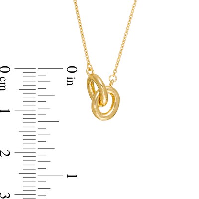 Vera Wang Love Collection Wedding Party Gifts Interlocking Circles Necklace in 14K Gold Vermeil