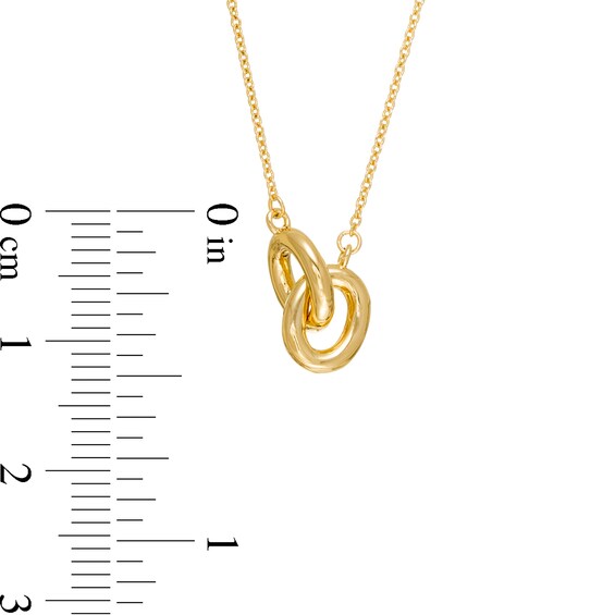 Vera Wang Love Collection Wedding Party Gifts Interlocking Circles Necklace in 14K Gold Vermeil