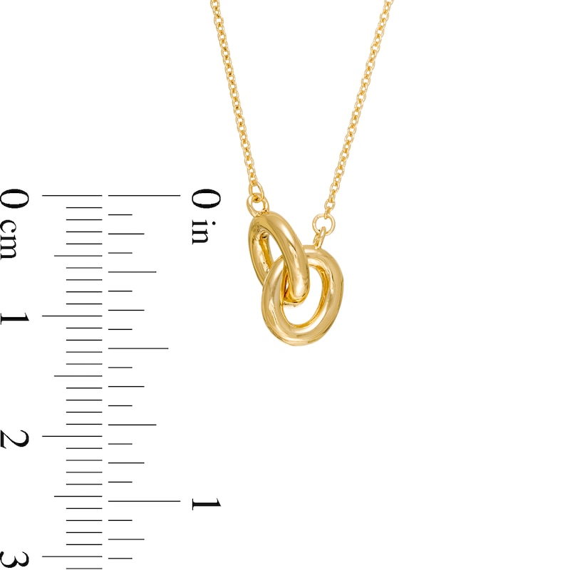 Vera Wang Love Collection Wedding Party Gifts Interlocking Circles Necklace in 14K Gold Vermeil