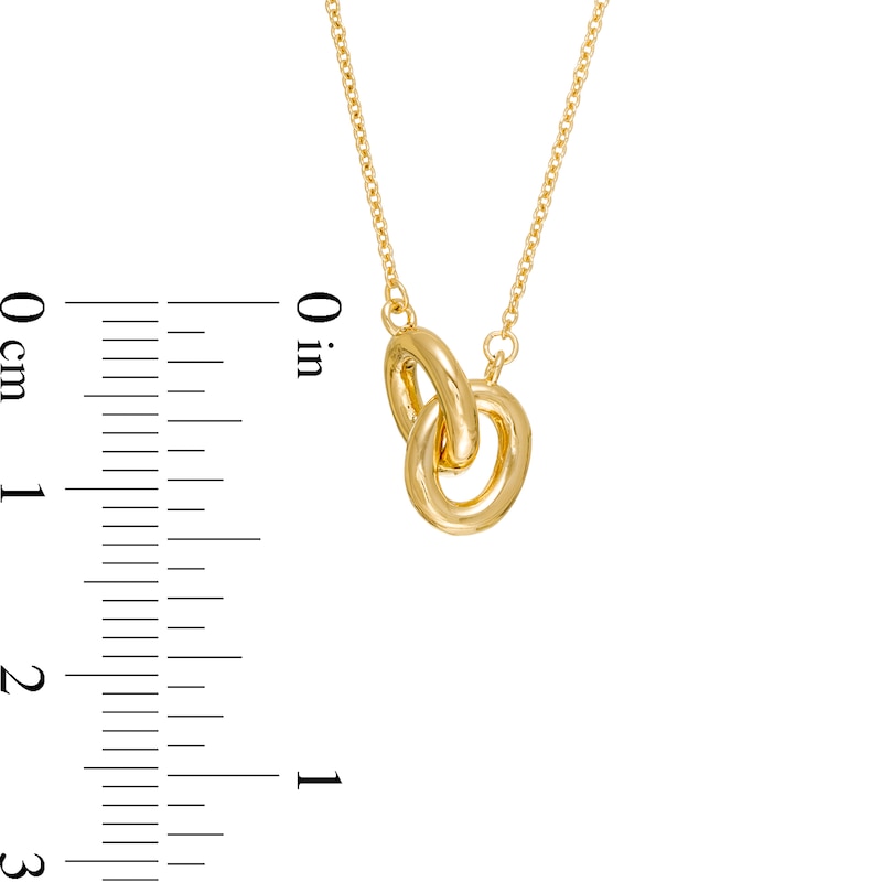 Main Image 4 of Vera Wang Love Collection Wedding Party Gifts Interlocking Circles Necklace in 14K Gold Vermeil