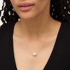 Thumbnail Image 2 of Vera Wang Love Collection Wedding Party Gifts Baroque Pink Pearl and Beaded Station Necklace in Sterling Silver