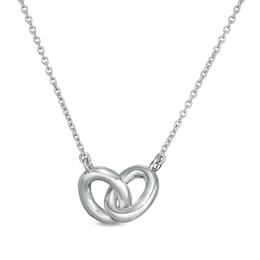 Vera Wang Love Collection Wedding Party Gifts Interlocking Circles Necklace in Sterling Silver