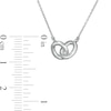 Thumbnail Image 4 of Vera Wang Love Collection Wedding Party Gifts Interlocking Circles Necklace in Sterling Silver
