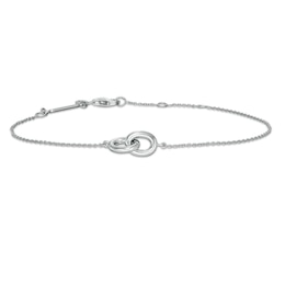 Vera Wang Love Collection Wedding Party Gifts Interlocking Circles Bracelet in Sterling Silver - 7.5&quot;