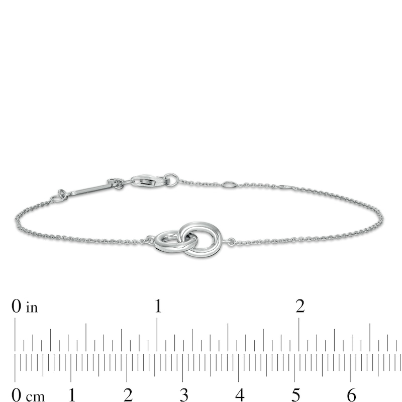 Main Image 4 of Vera Wang Love Collection Wedding Party Gifts Interlocking Circles Bracelet in Sterling Silver - 7.5"