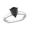 Thumbnail Image 0 of 1.00 CT. Pear-Shaped Black Diamond Solitaire Ring in 10K White Gold