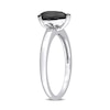 Thumbnail Image 2 of 1.00 CT. Pear-Shaped Black Diamond Solitaire Ring in 10K White Gold