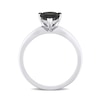 Thumbnail Image 4 of 1.00 CT. Pear-Shaped Black Diamond Solitaire Ring in 10K White Gold