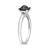 Thumbnail Image 3 of 1.00 CT. Cushion-Shaped Black Diamond Solitaire Ring in 10K White Gold