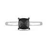 Thumbnail Image 4 of 1.00 CT. Cushion-Shaped Black Diamond Solitaire Ring in 10K White Gold
