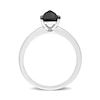 Thumbnail Image 5 of 1.00 CT. Cushion-Shaped Black Diamond Solitaire Ring in 10K White Gold