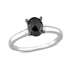 Thumbnail Image 0 of 0.95 CT. Oval Black Diamond Solitaire Ring in 10K White Gold