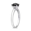 Thumbnail Image 3 of 0.95 CT. Oval Black Diamond Solitaire Ring in 10K White Gold