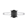 Thumbnail Image 3 of 0.95 CT. Oval Black Diamond Solitaire Ring in 10K White Gold