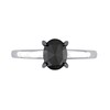 Thumbnail Image 4 of 0.95 CT. Oval Black Diamond Solitaire Ring in 10K White Gold