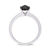 Thumbnail Image 5 of 0.95 CT. Oval Black Diamond Solitaire Ring in 10K White Gold