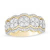 0.95 CT. T.W. Composite Diamond Scallop Edge Ring in 10K Gold