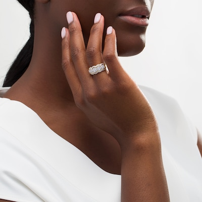 0.95 CT. T.W. Composite Diamond Scallop Edge Ring in 10K Gold