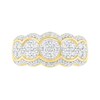 0.95 CT. T.W. Composite Diamond Scallop Edge Ring in 10K Gold