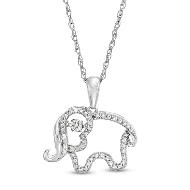 Unstoppable Love™ Diamond Accent Elephant Pendant in Sterling Silver