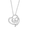 Thumbnail Image 0 of Unstoppable Love™ 0.07 CT. T.W. Diamond Double Heart Pendant in Sterling Silver