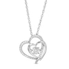 Thumbnail Image 1 of Unstoppable Love™ 0.07 CT. T.W. Diamond Double Heart Pendant in Sterling Silver