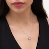 Thumbnail Image 1 of Unstoppable Love™ 0.07 CT. T.W. Diamond Double Heart Pendant in Sterling Silver