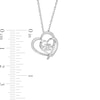 Thumbnail Image 2 of Unstoppable Love™ 0.07 CT. T.W. Diamond Double Heart Pendant in Sterling Silver
