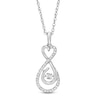 Thumbnail Image 0 of Unstoppable Love™ 0.07 CT. T.W. Diamond Heart-Top Infinity Pendant in Sterling Silver