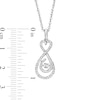 Thumbnail Image 2 of Unstoppable Love™ 0.07 CT. T.W. Diamond Heart-Top Infinity Pendant in Sterling Silver