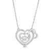 Unstoppable Love™ 0.09 CT. T.W. Diamond Interlocking Hearts Necklace in Sterling Silver