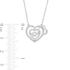 Unstoppable Love™ 0.09 CT. T.W. Diamond Interlocking Hearts Necklace in Sterling Silver