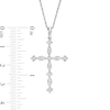 Thumbnail Image 3 of 0.09 CT. T.W. Diamond Art Deco Cross Pendant in Sterling Silver