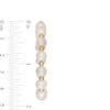Thumbnail Image 2 of 6.0-6.5mm Cultured Freshwater Pearl and Bead Alternating Hoop Earrings in 10K Gold