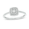 Thumbnail Image 0 of 0.12 CT. T.W. Composite Diamond Cushion Frame Promise Ring in Sterling Silver