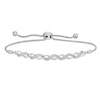 Thumbnail Image 1 of 0.09 CT. T.W. Diamond Vintage-Style Infinity Bolo Bracelet in Sterling Silver - 9.5"