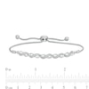 Thumbnail Image 3 of 0.09 CT. T.W. Diamond Vintage-Style Infinity Bolo Bracelet in Sterling Silver - 9.5"