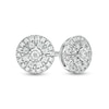 Thumbnail Image 1 of 0.23 CT. T.W. Multi-Diamond Frame Stud Earrings in Sterling Silver