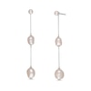 Thumbnail Image 0 of Vera Wang Love Collection Wedding Party Gifts Pearl Triple Drop Earrings in Sterling Silver