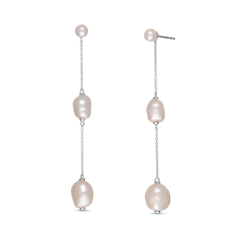 Vera Wang Love Collection Wedding Party Gifts Pearl Triple Drop Earrings in Sterling Silver|Peoples Jewellers
