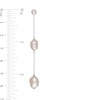 Thumbnail Image 3 of Vera Wang Love Collection Wedding Party Gifts Pearl Triple Drop Earrings in Sterling Silver