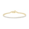 Thumbnail Image 3 of 0.29 CT. T.W. Diamond Tennis Bracelet in Sterling Silver with 14K Gold Plate - 7.25"