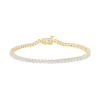 Thumbnail Image 2 of 0.29 CT. T.W. Diamond Tennis Bracelet in Sterling Silver with 14K Gold Plate - 7.25"