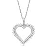 Thumbnail Image 1 of 0.45 CT. T.W. Diamond Shadow Heart Pendant in 10K White Gold