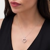 Thumbnail Image 2 of 0.45 CT. T.W. Diamond Shadow Heart Pendant in 10K White Gold