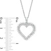 Thumbnail Image 3 of 0.45 CT. T.W. Diamond Shadow Heart Pendant in 10K White Gold