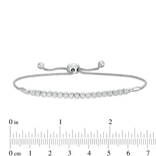 0.45 CT. T.W. Diamond Bolo Bracelet in Sterling Silver - 9.5"