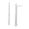 Thumbnail Image 1 of 0.95 CT. T.W. Journey Diamond Drop Earrings in 10K White Gold